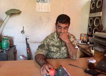 Глава арцахского села Ахавно Андраник Чаушян. Фото: Telegram