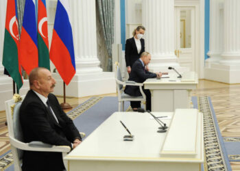 Ильхам Алиев и Владимир Путин. Фото: kremlin.ru