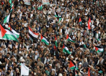 Митинг в поддержку палестинцев сектора Газа в Йемене. Фото: Reuters