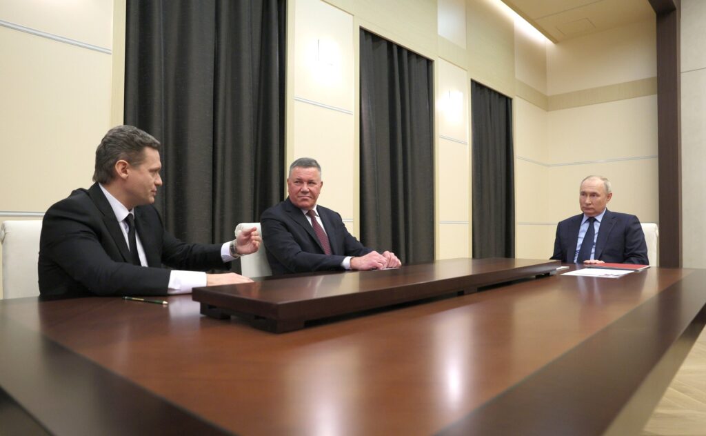 Встреча президента с Олегом Кувшинниковым и Георгием Филимоновым. Фото: kremlin.ru