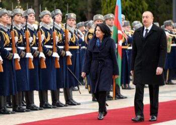 Саломе Зурабишвили и Ильхам Алиев.