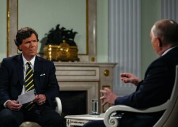 Такер Карлсон и Владимир Путин. Фото: kremlin.ru