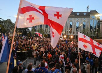 Протесты перед парламентом Грузии. Фото: AFP / Getty