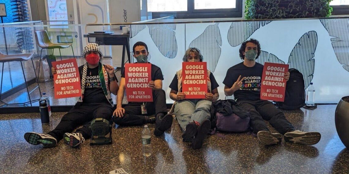 Сотрудники Google устроили сидячую забастовку в офисе в Нью-Йорке против проекта Nimbus.