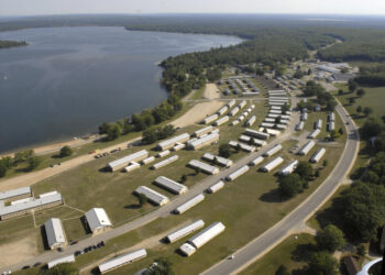 Центр подготовки к совместным маневрам «Кэмп Грейлинг» в Грейлинге, штат Мичиган. Фото: John L. Russell/АР