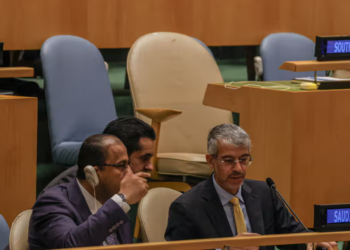 Представители Саудовской Аравии на выборах членов Совета по правам человека в штаб-квартире ООН 9 октября. Фотография: Бьянка Отеро/ZUMA Press Wire/REX