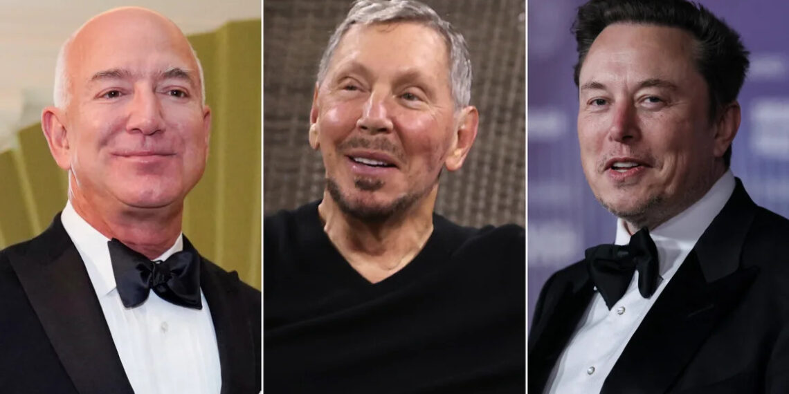 Джефф Безос, Ларри Эллисон и Илон Маск