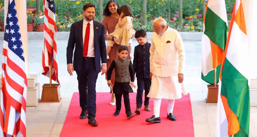 Джей Ди Вэнс и Нарендра Моди