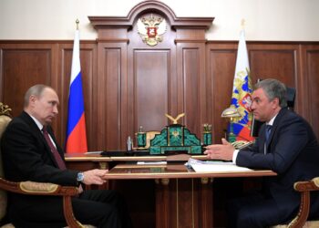 Владимир Путин и Вячеслав Володин. Иллюстрация: kremlin.ru