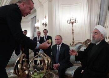 Реджеп Эрдоган, Хасан Рухани и Владимир Путин. Фото: trtrussian.com