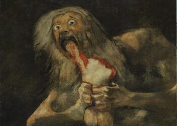 Франсиско Гойя. «Сатурн, пожирающий своего сына». Фрагмент. 1819 -1823 гг.