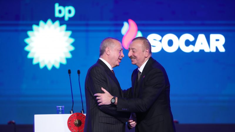 Реджеп Тайип Эрдоган и Ильхам Алиев. Фото: EPA