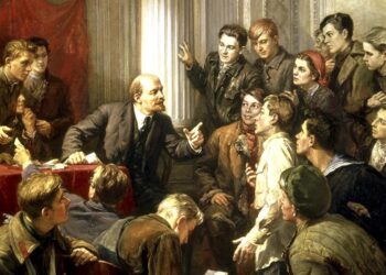 Ленин на встрече с Комсомолом. Картина П. Белоусова