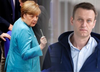 Ангела Меркель и Алексей Навальный