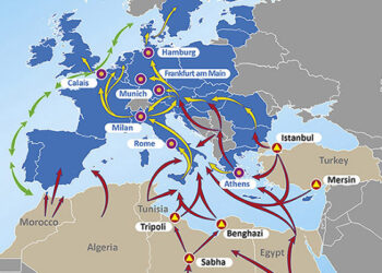Пути мигрантов в ЕС. Фото: polit.ru
