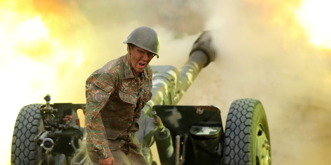 Артиллерист Армии обороны Арцаха Альберт Ованнисян. Фото: Минобороны Армении