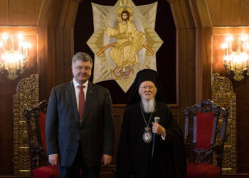 Пётр Порошенко и патриарх Варфоломей. Фото: globallookpress.com