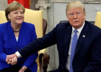 Дональд Трамп и Ангела Меркель. Фото: Irish Times