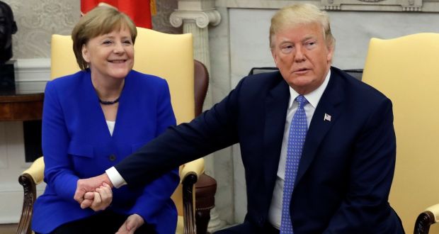 Дональд Трамп и Ангела Меркель. Фото: Irish Times