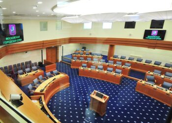 Зал заседаний депутатов Мосгордумы. Фото: ТВЦ