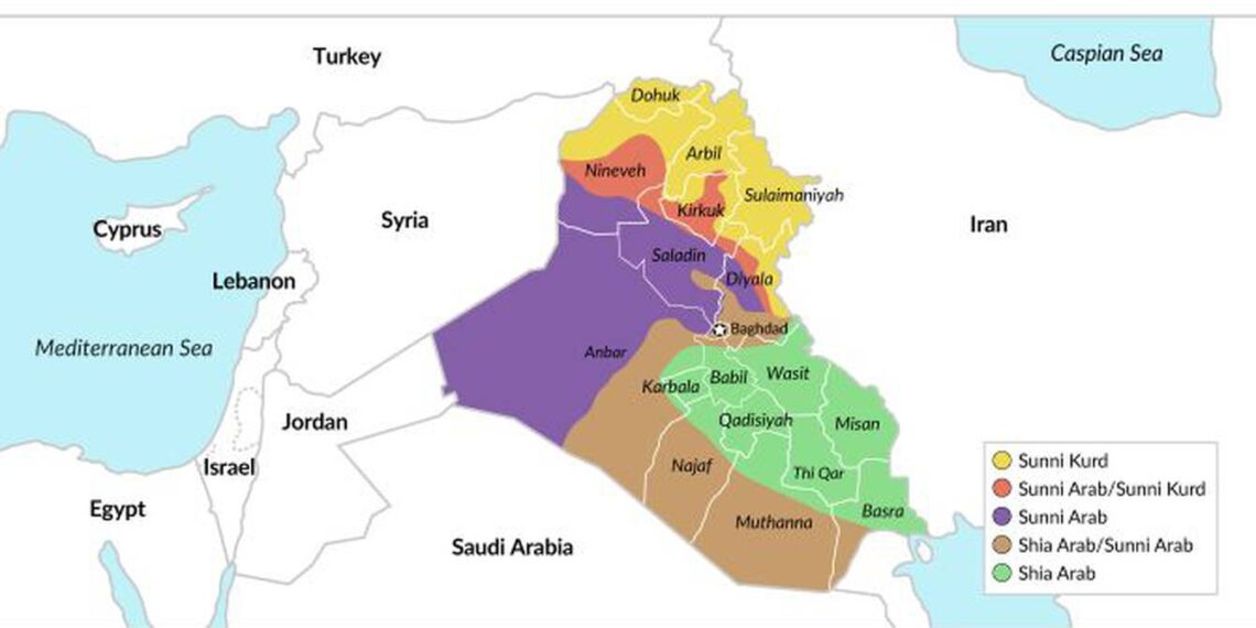 Карта Ирака