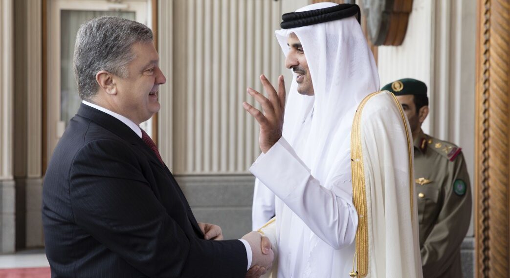 Петр Порошенко и эмир Катара Тамим аль-Тани. Фото: censor.net.ua