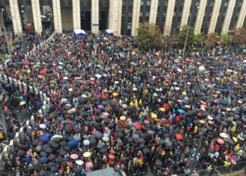 Митинг на проспекте Сахарова. 10 августа 2019 года. Фото: euronews