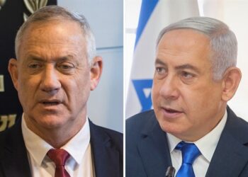 Бенни Ганц и Биньямин Нетаньяху. Фото: 7kanal.co.il