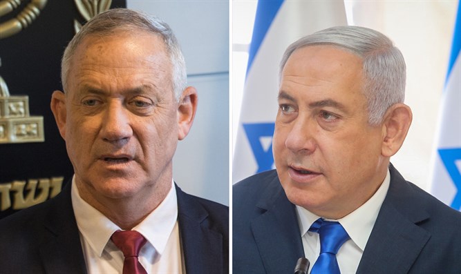 Бенни Ганц и Биньямин Нетаньяху. Фото: 7kanal.co.il