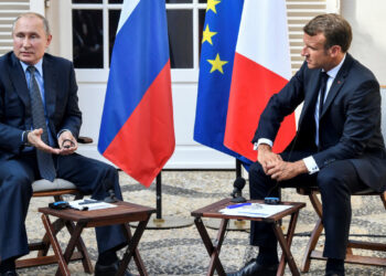 Владимир Путин и Эммануэль Макрон. Брегансон, юг Франции. 19 августа 2019 года. Фото: france24.com