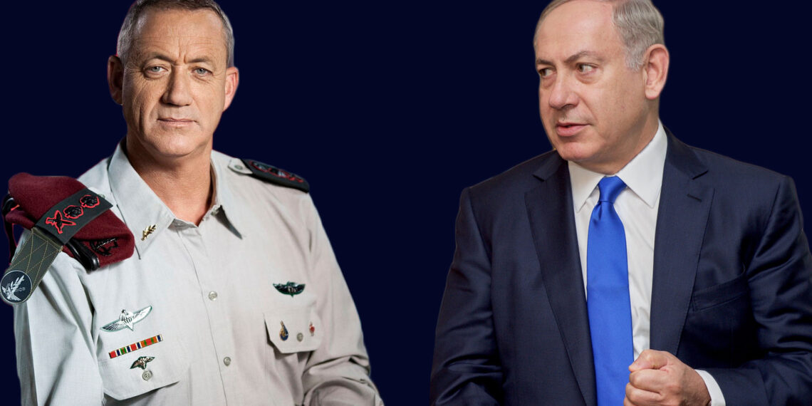 Бени Ганц и Биньямин Нетаньяху. Фото: Jewish Telegraphic Agency