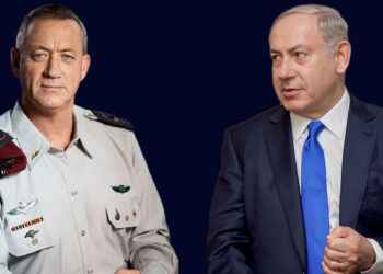 Бени Ганц и Биньямин Нетаньяху. Фото: Jewish Telegraphic Agency