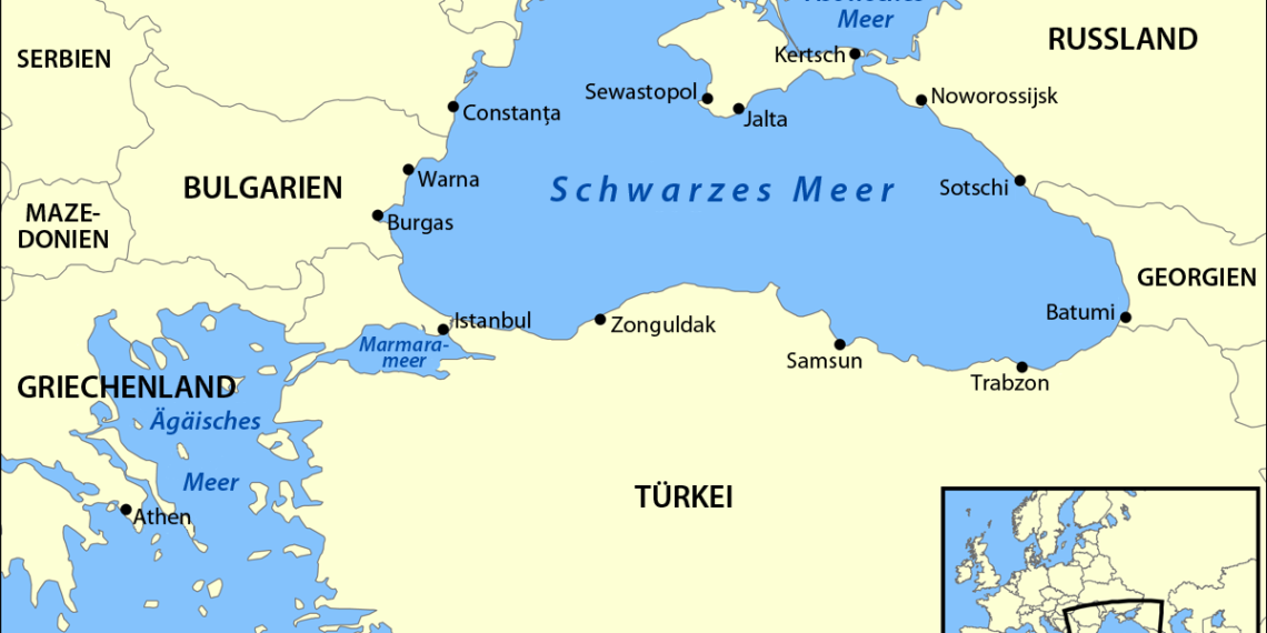 Ключевые порты Черного моря. Карта на немецком языке. Фото: zfl-berlin.org