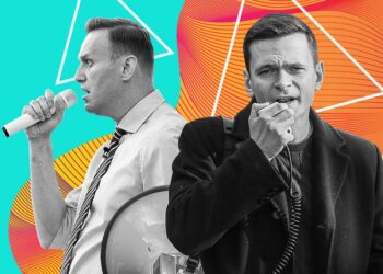 Алексей Навальный и Илья Яшин. Фото: ruposters.ru