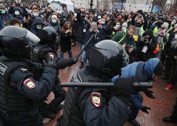 Акция протеста в Москве. 25 января 2021 года. Фото: Андрей Любимов / РБК
