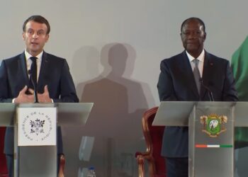 Эммануэль Макрон и Алассан Уаттара. Фото: пресс-служба президента Франции