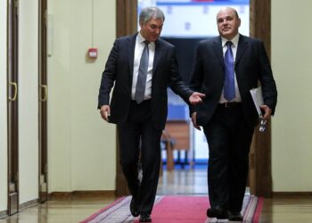 Вячеслав Володин и Михаил Мишустин. Фото: duma.gov.ru