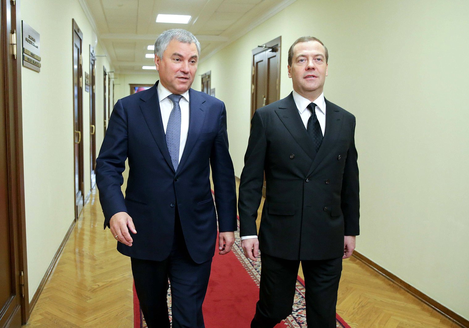 Вячеслав Володин и Дмитрий Медведев. Фото: Пресс-служба Госдумы