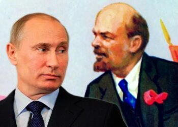 Владимир Путин на фоне Владимира Ленина. Фото: gosrf.ru