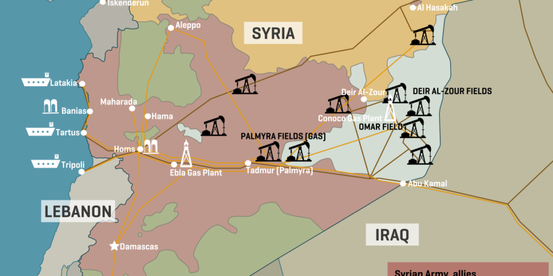 Нефтяные месторождения САР. Сентябрь 2017 года. Карта: mees.com