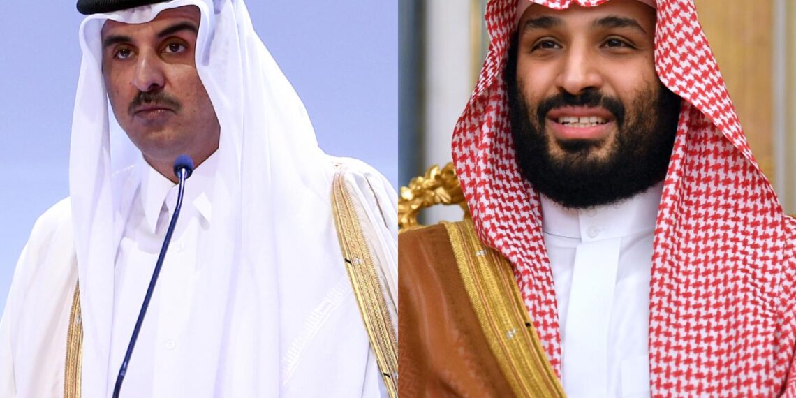 Тамим аль-Тани и Мухаммед бен Салман. Фото: AFP