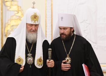 Патриарх Кирилл и митрополит Иларион. Фото: РИА Новости