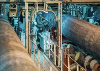 Трубы для газопровода «Северный поток 2». Фото: NordStream2/Twitter