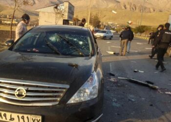 Место убийства иранского ученого-ядерщика Мохсена Фахризаде