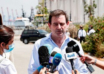 Дэвид Хейл. Бейрут, 15 августа 2020 года. Фото: AFP