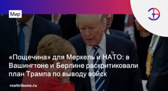 «Пощечина» для Меркель и НАТО: в Вашингтоне и Берлине раскритиковали план Трампа по выводу войск
