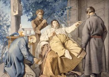 Репродукция картины Константина Трутовского "Отдых помещика"