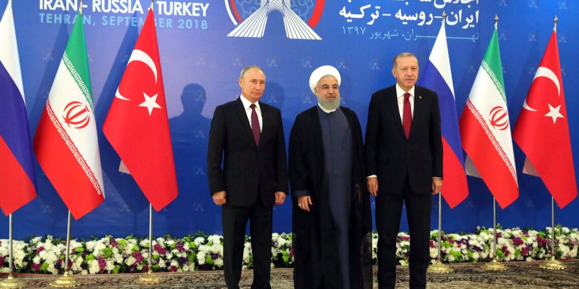 Владимир Путин, Хасан Рухани и Реджеп Эрдоган. Фото: Пресс-служба Кремля