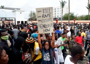 Акция протеста #EndSARS. 9 октября 2020 года. Фото: CNN