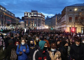 Акция протеста в Москве. 21 апреля 2021 года. Фото: Андрей Любимов/РБК